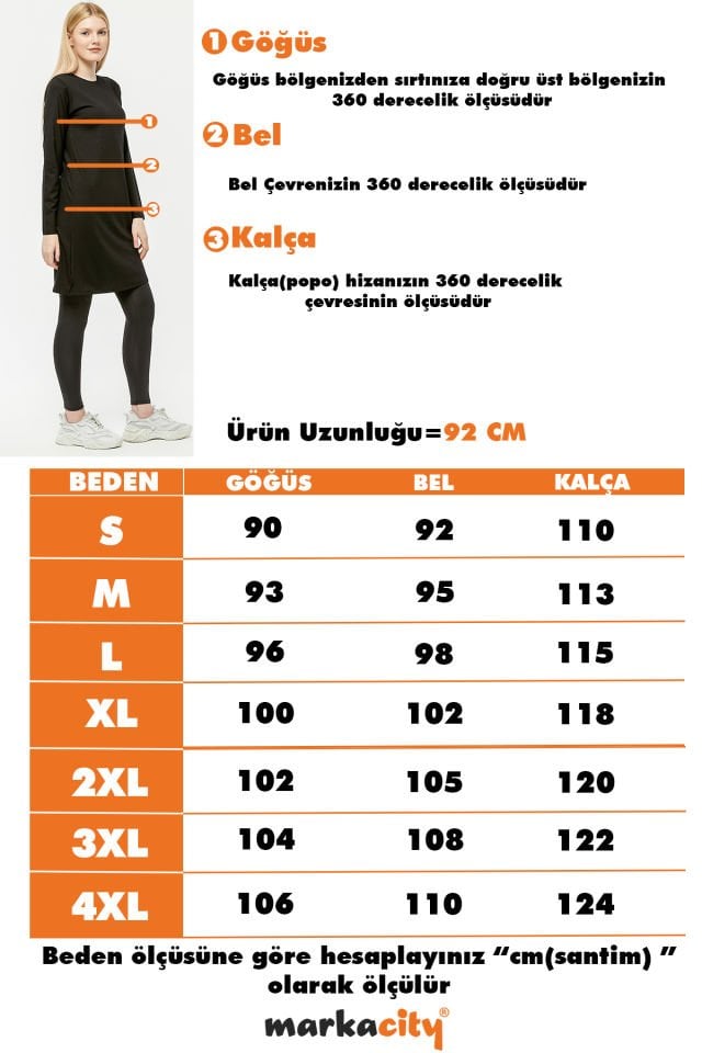 Uzun Kollu Viskon Penye Kurtarıcı İkili Kadın Tunik