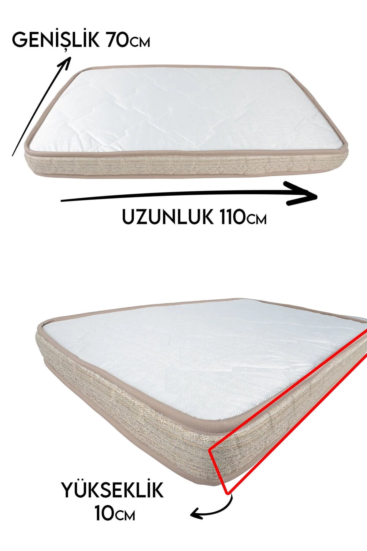 Bambu Ortopedik Bebek Oyun Parkı & Beşik Yatağı Kahverengi - 70x110