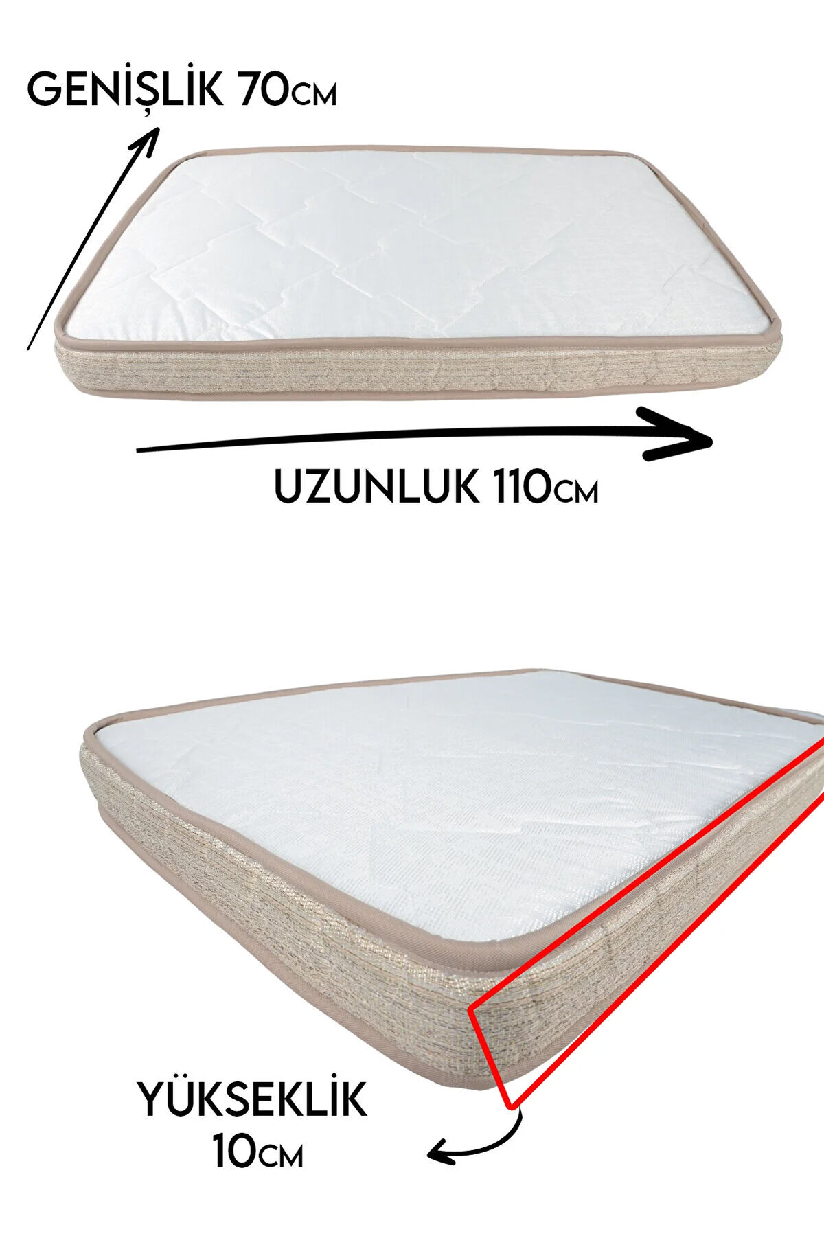 Bambu Ortopedik Bebek Oyun Parkı & Beşik Yatağı Kahverengi - 70x110