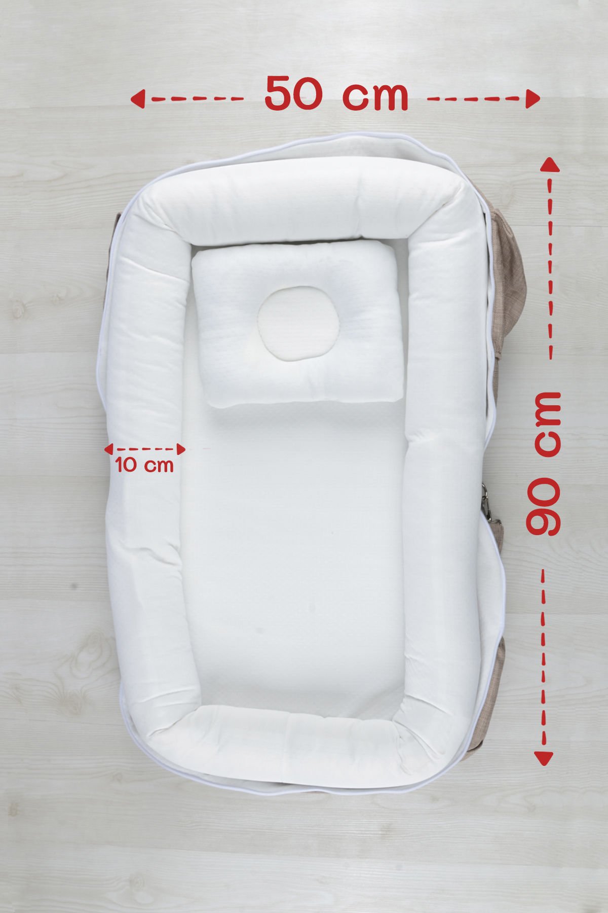 Çantalı Taşınabilir Bebek Reflü Yatağı, Yastığı, Babynest, Anne Çantası Dokuma Kumaş Çocuk Araç Gereçleri