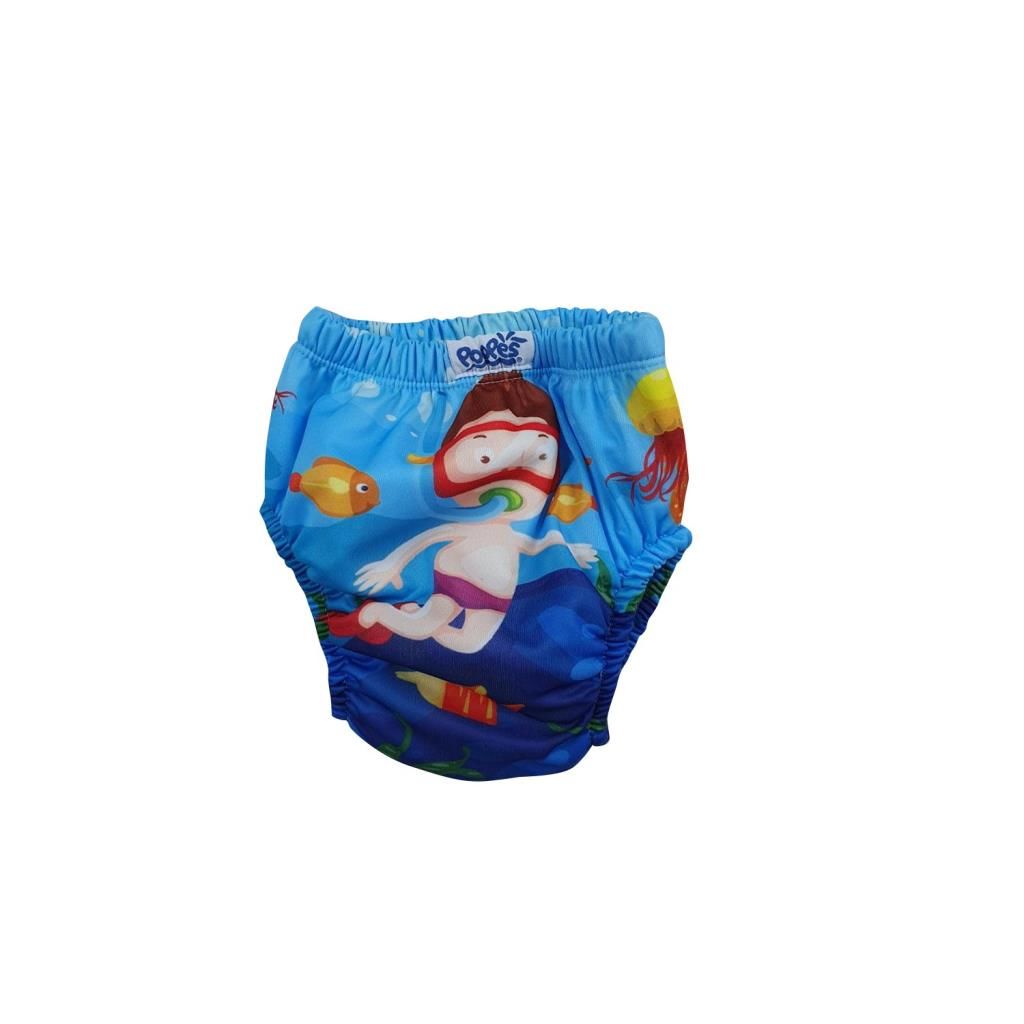 Erkek Bebek Alıştırma Kilodu Çizgi Film Baskılı Mavi - 1 YAŞ