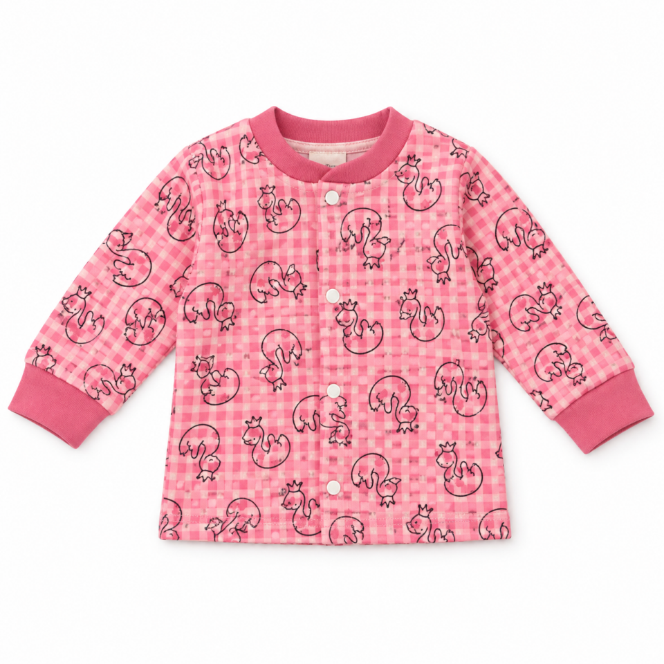 Kız Bebek Uzun Kollu Kuğulu Alt Üst Pijama Takımı 2 Parça