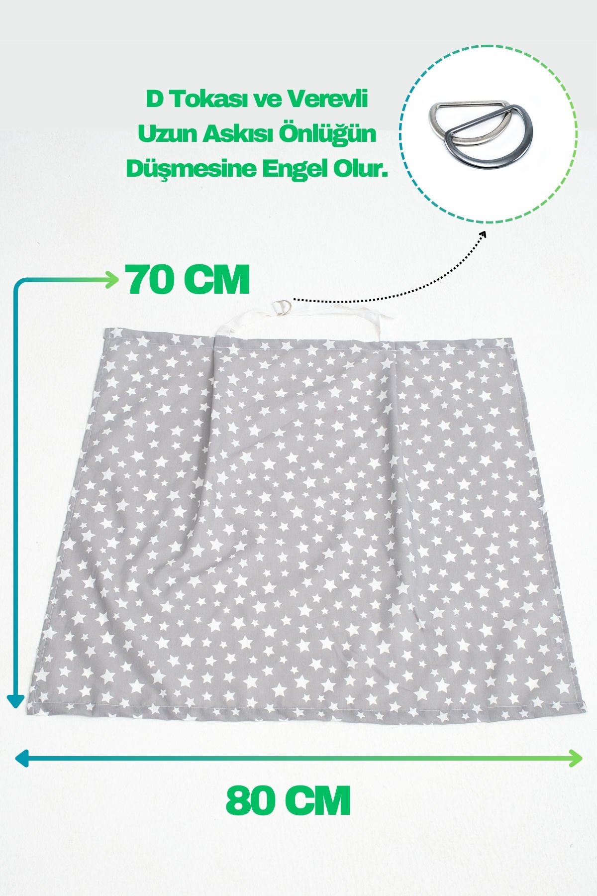 Bebek Emzirme Örtüsü Ve Yastık 2'li Avantajlı Set, Ayarlanabilir Emzirme Önlüğü, Emzirme Yastığı, Puset Örtüsü