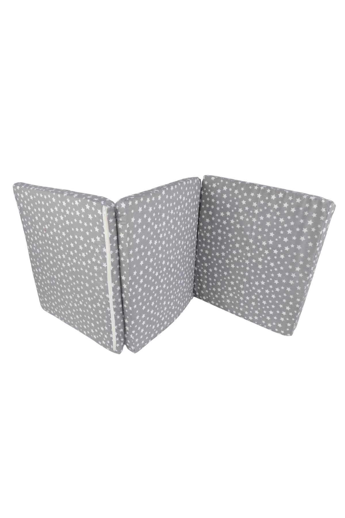 Yıldız Desenli Katlanır Sünger Yer Yatağı -Tek Kişilik 70x180 Cm 6 Cm Konforlu Minder