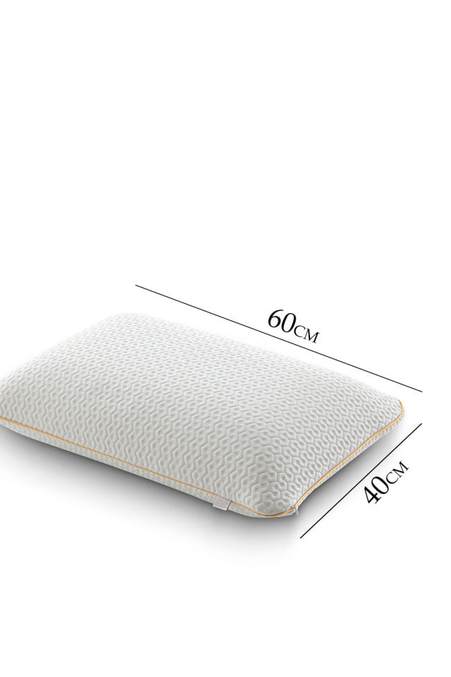 Premium Ortopedik Visco Yastık (40x60x15) %100 Pamuk Kılıflı Boyun Destekli Akıllı Visko